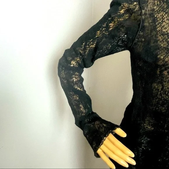 Pete Wool Sweater – Crew Neck, Long Sleeves, Raw Edge Hem – Black & Tan - Picture 3 of 13